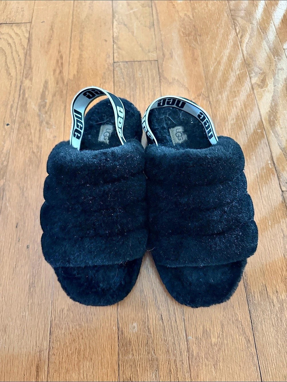 UGG Fluff Yeah Slide Black Slippers
